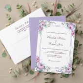 Lavender Paars All in One Wedding Invite All In One Uitnodiging (Personaliseer deze collectie van deze onafhankelijke maker. Test)