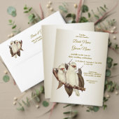 Huwelijksuitnodiging Witte Vogels Kaart (Personaliseer deze collectie van deze onafhankelijke maker. Test)