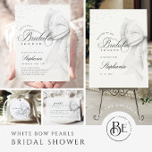 Witte boog Vrijgezellenfeest gevouwen Bedankkaart