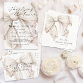 White Bow Ze bindt het knoop Vrijgezellenfeest Kaart