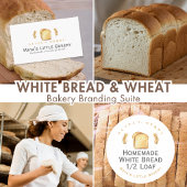 White Bread Wheat Baked with Love Ronde Sticker