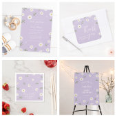 Eenvoudige Elegante Daisies Baby shower Luier Raff Informatiekaartje