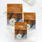 Daisy and Hoefijzer Country Wedding Save the Date Magneet