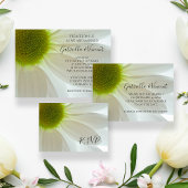White Daisy Petals Wedding Save the Date