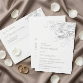 3D Papieren Witte Rozen Menu