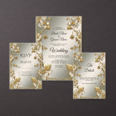 White Floral Goud Papieren beker (Personaliseer de collectie van deze zelfstandige maker.)