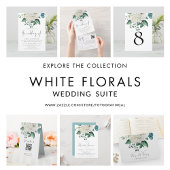 Witte flora Eucalyptus QR Code Weddenschap Kaart