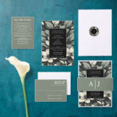 White Flowers and Greenery Wedding Bedankkaart (Personaliseer de collectie van deze zelfstandige maker.)