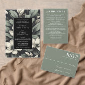 White Flowers and Greenery Wedding Ronde Sticker (Personaliseer de collectie van deze zelfstandige maker.)