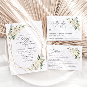 Witte bloemen, crèmebloemen, Boho, goed wensen Informatiekaartje