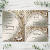 Moderne Witte Bloemen Parels Tafelnummer (Personaliseer de collectie van deze zelfstandige maker.)