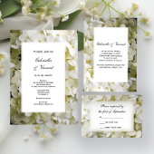 White Hydrangea Wedding Save the Date Hart Sticker