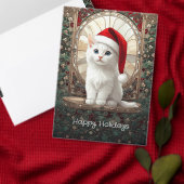 Witte Kitten met Kerstmuts Planner (Personaliseer de collectie van deze zelfstandige maker.)