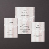 Elegante witte kantbloem Bewaar de datum Save The Date (Personaliseer de collectie van deze zelfstandige maker.)