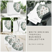 Elegante witte orchideeën Tropische Waterverf Bloe Planner
