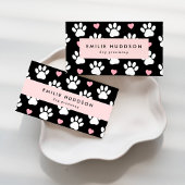 Patroon van poten, tandbaars, tandproever, tandpro visitekaartje