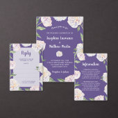 Pioen Violet Paarse bruids douche uitnodigingen (Personaliseer de collectie van deze zelfstandige maker.)