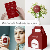 Rood Wit Effen Kleur Vlak, Aqiqah Baby shower Bedankdoosjes