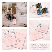 Witte Rozen | Roze Bruidscadeau Kartonnen Onderzetters