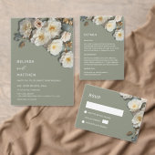 Witte gestructureerde rozen | Trouwen Etiket (Personaliseer de collectie van deze zelfstandige maker.)