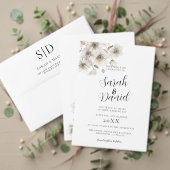 Witte rustieke bloem elegante bruiloft save the date (Personaliseer deze collectie van deze onafhankelijke maker. Test)
