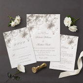 Witte 3D bloemrozen | Trouwen Servet