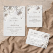 3D Roses Wildflowers White Informatiekaartje (Personaliseer de collectie van deze zelfstandige maker.)