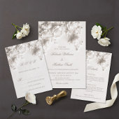 Witte Rozen 3D Bloemen | Trouwen Etiket
