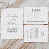 Wit Eenvoudig Minimalistisch Baby shower Gastadres Sticker