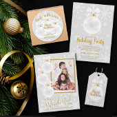 Elegant Snowflake White Ornament Kerstmis Flessenhanger