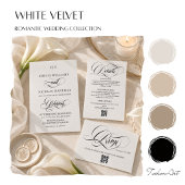 Klassiek Monogram Zwarte & Witte Bruiloft Kaart