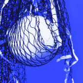 Bold Blue Volleybal Verjaardag Kaart