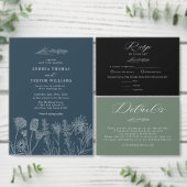 Witte wilde bloemen | Boho chique bruiloft RSVP Kaartje (Personaliseer de collectie van deze zelfstandige maker.)