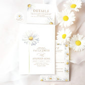 Witte Daisy Bloem Elegant Leuke Boho Servet