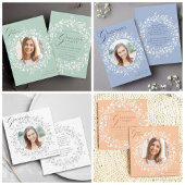 Elegant zilveren Wildflower krans afstudeerfeest Ronde Sticker