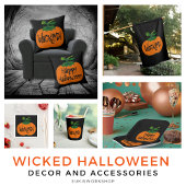Wicked Happy Halloween Zwart Sinaasappel Pompoen Papieren Bekers