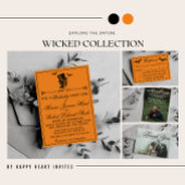 Oranje Black Halloween Weddenschap Etiket