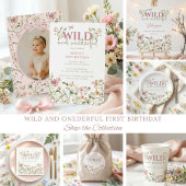 Wild and Onederful Wildflower 1st Birthday Kaart