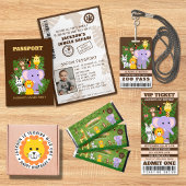 Wild Monkey Oerwoud Safari Dier Kids Verjaardag Ronde Sticker