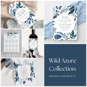Wild Azure Wedding Invitation | Vierkant Kaart