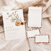 Wilde Bloem Rustieke Bloemen Uitnodiging & Favorie Vierkante Sticker