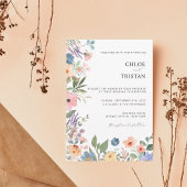 Elegant Wild Flowers RSVP-kaart Informatiekaartje