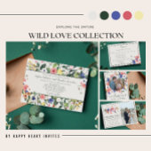 Wild Love Wildflower Boho Krans Trouwstickers Vierkante Sticker