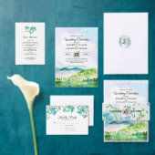 Lentgebergte | Wildbloemen Kaart van het bruiloft- (Personaliseer de collectie van deze zelfstandige maker.)