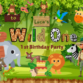 Wild Een 1e Verjaardagsfeestbanner Spandoek