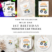 Jong wild en een 1e Verjaardag Kinder Monster Auto