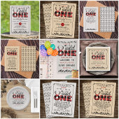 Wild One Boys Rustic Pset Lumberjack Baby shower Papieren Bordje