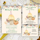 Little Mushroom eerste verjaardagsfeestje Papieren Bordje