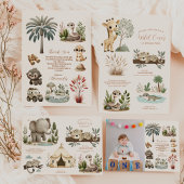 Wild One Oerwoud Safari Animals Papieren Bekers