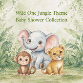 Wild One Jungle Baby Shower Bedankkaart